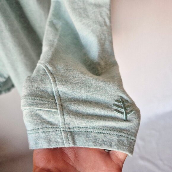 Coolibar Lumaleo UPF 50+ Sun Wrap Cardigan Long Sleeve Back-Slit Green - Picture 5 of 16